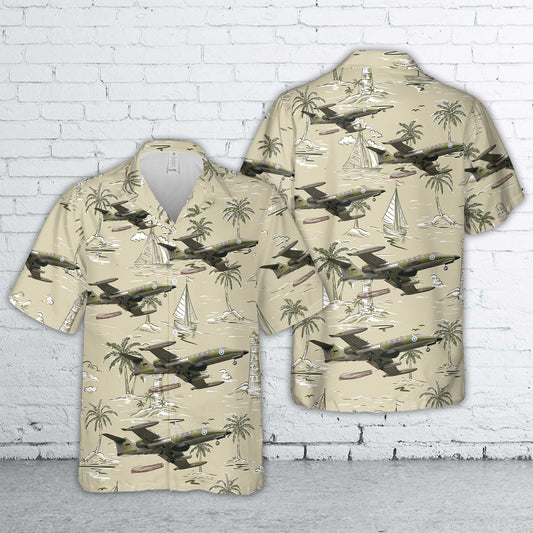 Finnish Air Force Gates Learjet UC-35A Hawaiian Shirt
