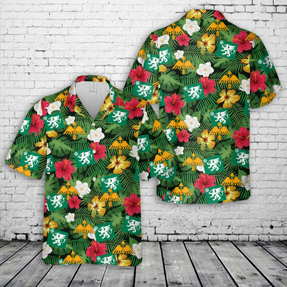 Finnish Army Guard Utti Jaeger Regiment Hawaiian Shirt