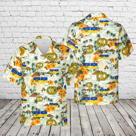 Finnish Army Pori Brigade Hawaiian Shirt