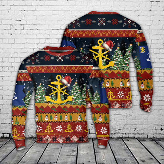 Finnish Navy Coastal Fleet Christmas Sweater
