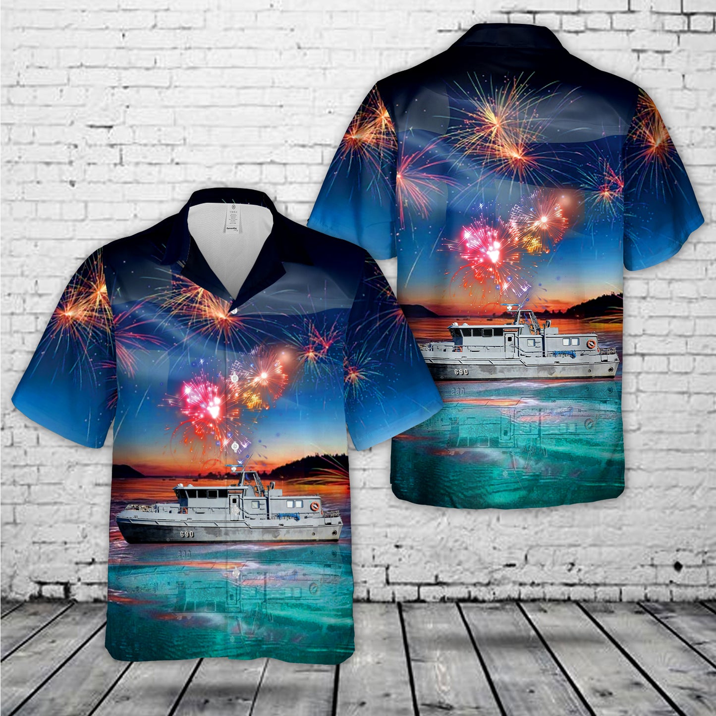 Finnish Navy Merivoimat Fabian Wrede Class, Independence Day Hawaiian Shirt