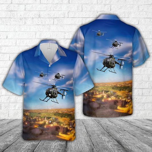 Finnish army Hughes MD500 helicopter HH-7 Hawaiian Shirt