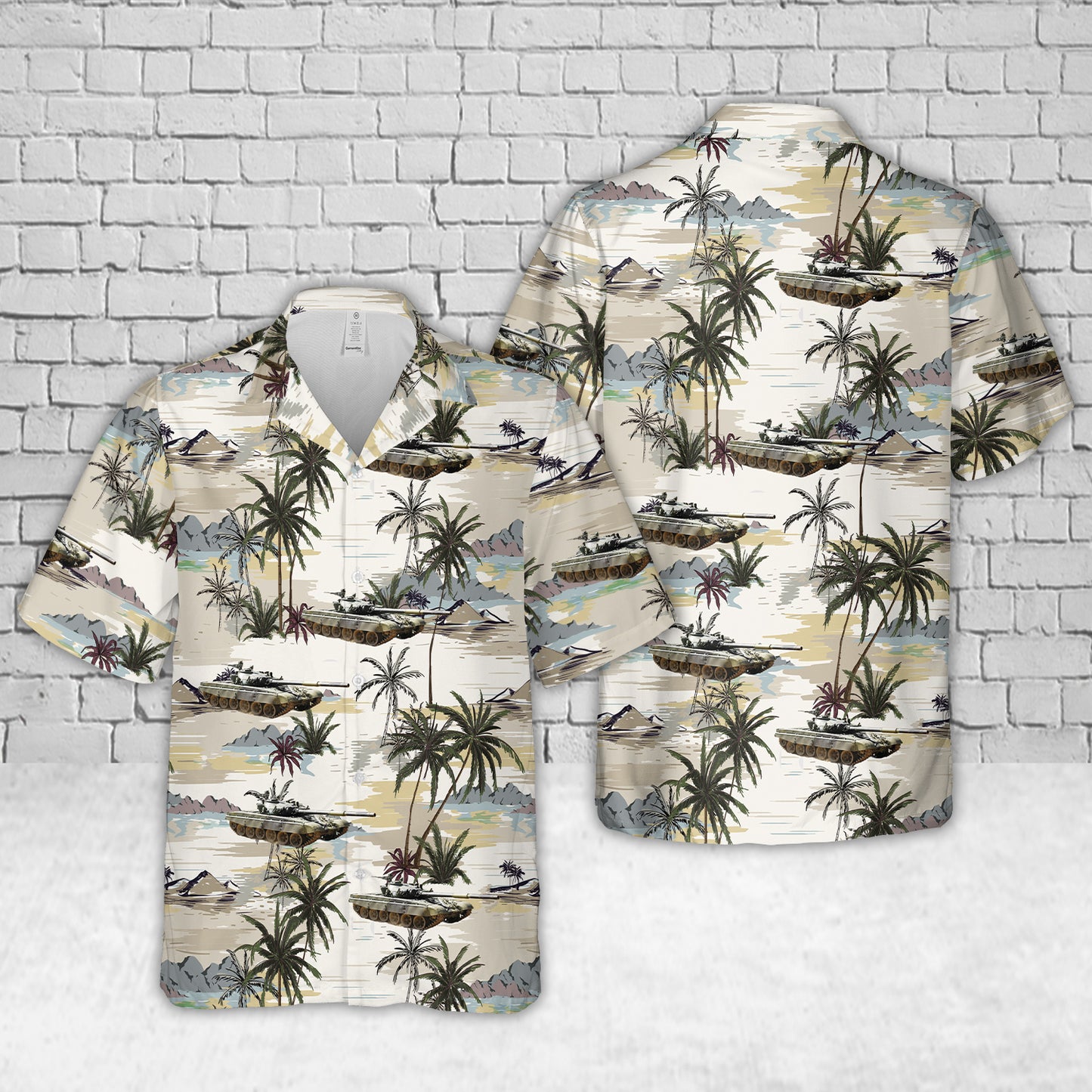 Finnish Army T-72M1 battle tank Ps264-122 Hawaiian Shirt
