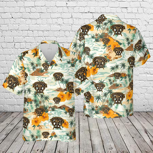 Fire Controlman Skull Hawaiian Shirt