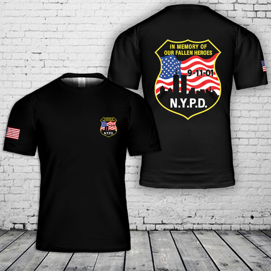 Fire Department of New York 9/11 3D T-Shirt