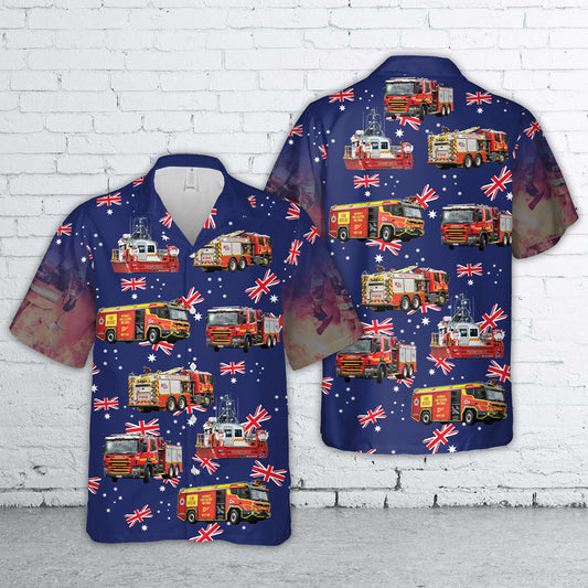 Fire Rescue Victoria (FRV) Australia Day Hawaiian Shirt