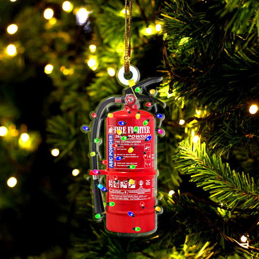 Firefighter Extinguisher Christmas Ornament