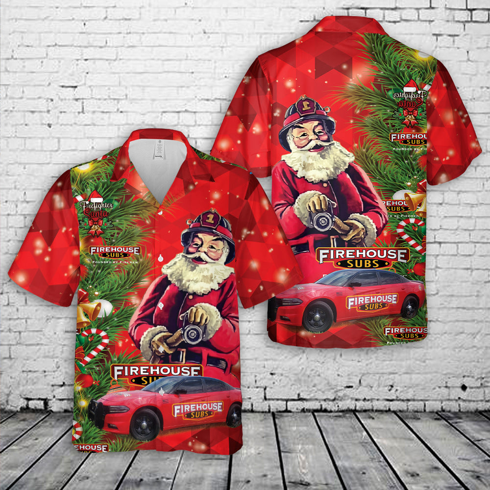 Firehouse Subs Christmas Hawaiian Shirt