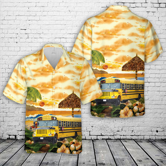 First Student Bluebird School bus 3 Hawaiian Shirt