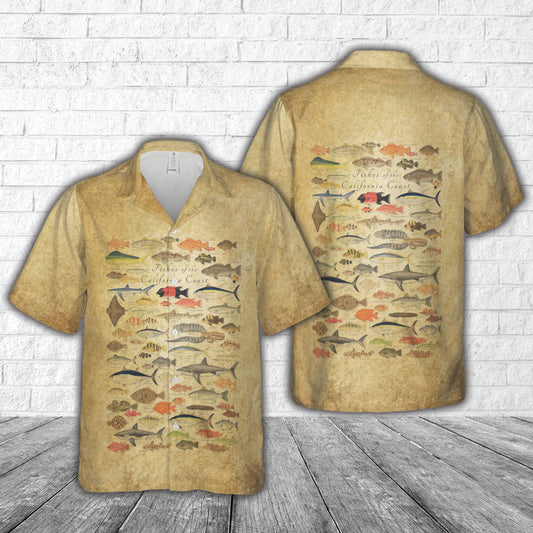 Fishes of the California Coast Hawaiian Shirt