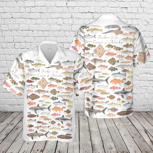 Fishes of the Coast of Alaska Hawaiian Shirt