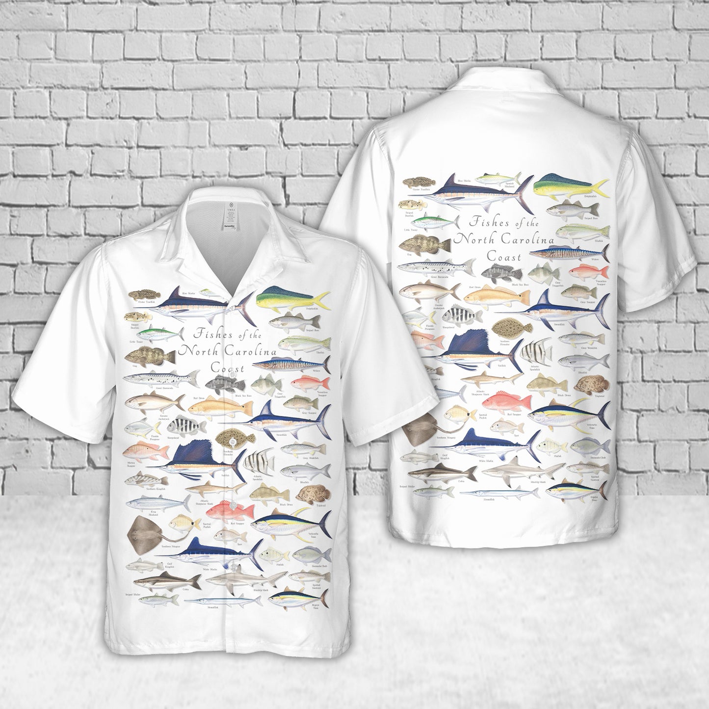Fishes of the North Carolina Coast Hawaiian Shirt