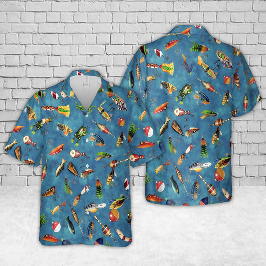 Fishing Lures Seamless 4 Hawaiian Shirt