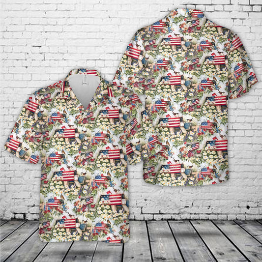 Flag Mailboxes Patriotic Hawaiian Shirt