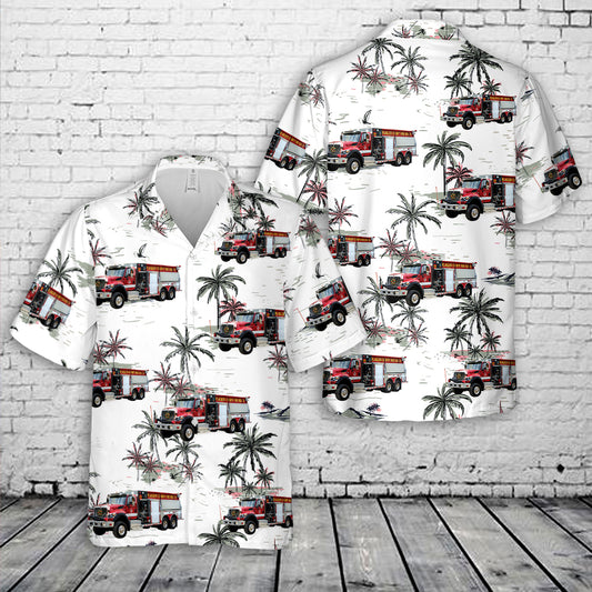 Flagler County Fire Rescue Station 51 Hawaiian Shirt