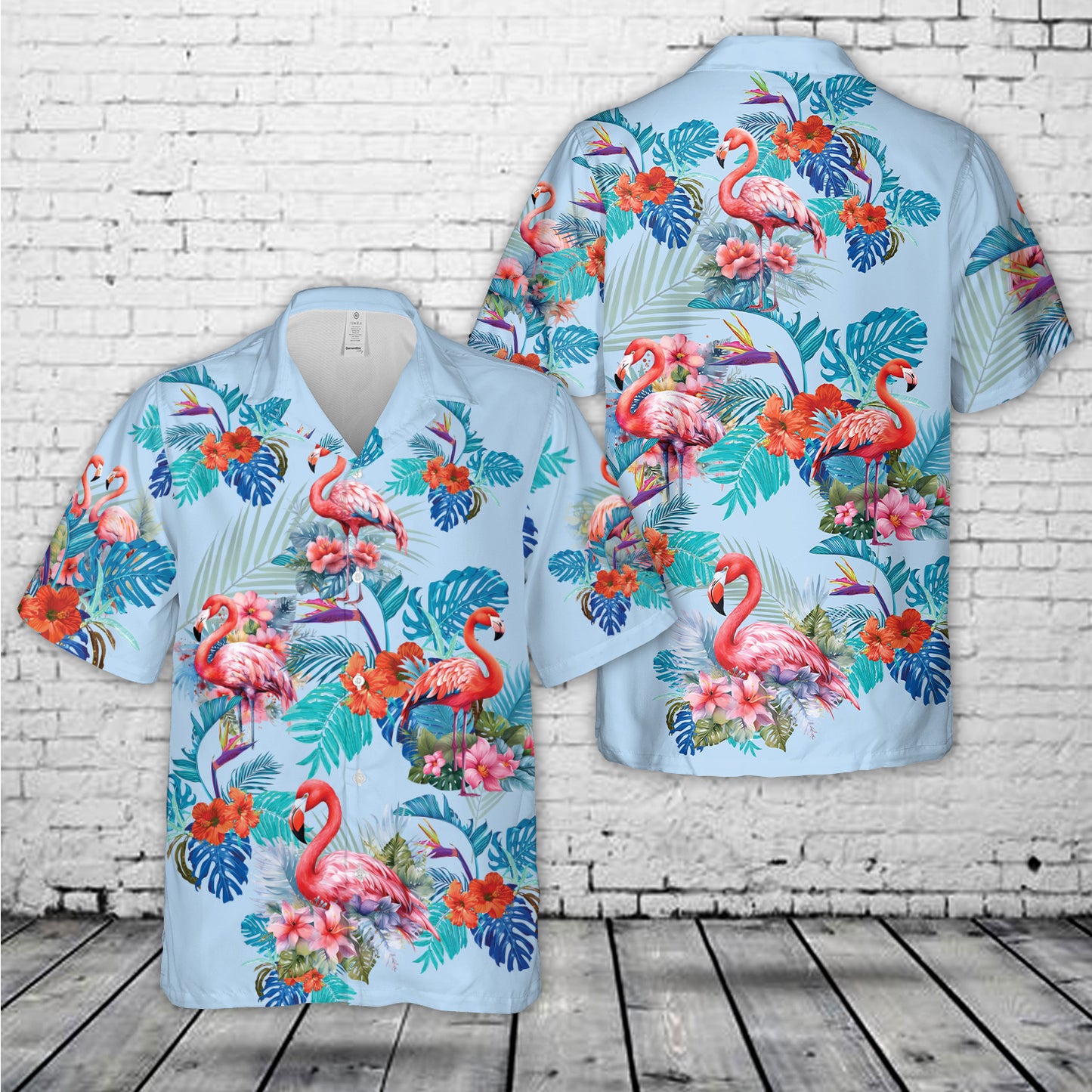 Flamingo Floral Hawaiian Shirt