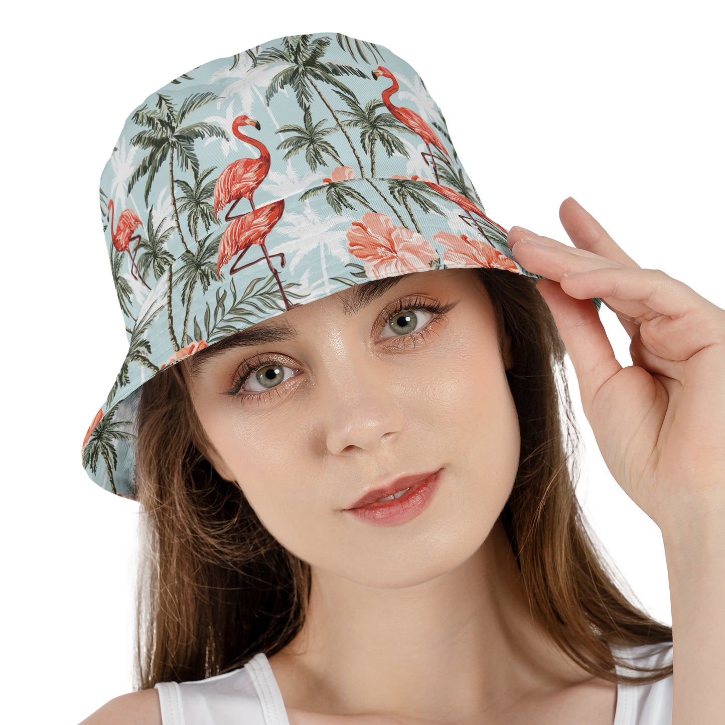 Flamingo Tropical Reversible Bucket Hat