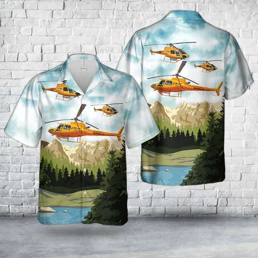 Flight For Life Colorado N491LG Helicopter Hawaiian Shirt
