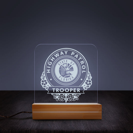 Florida Highway Patrol Badge Custom Shape Photo Night Light