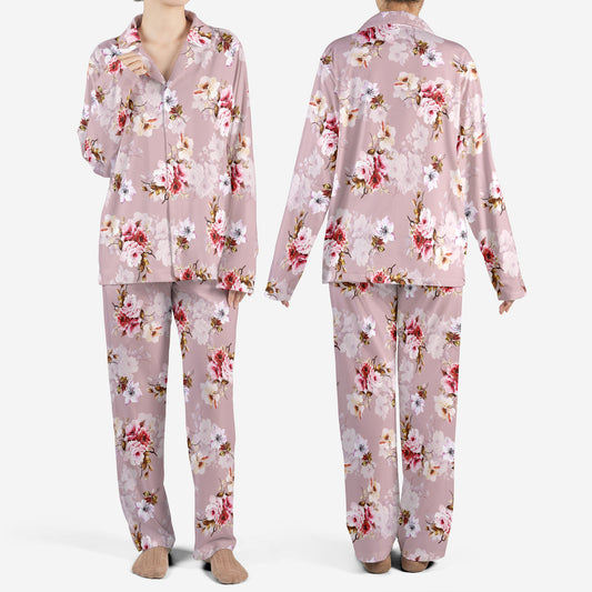Flowers Floral Pattern AOP Pajamas Set