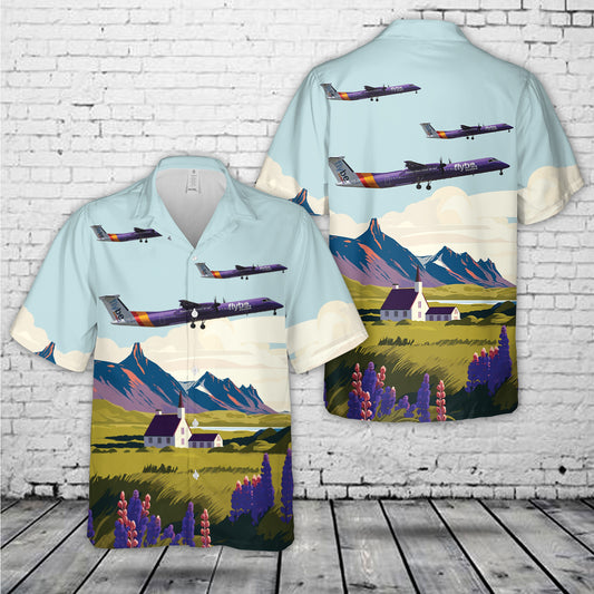 Flybe Bombardier Dash 8 Q400 Hawaiian Shirt