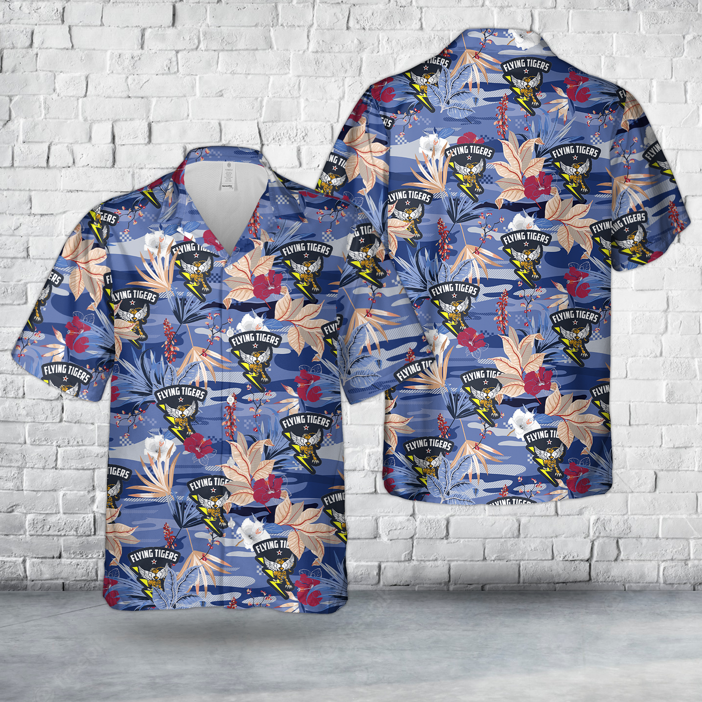 Flying Tigers Squadron US Army Air Corps WWII Hawaiian Shirt