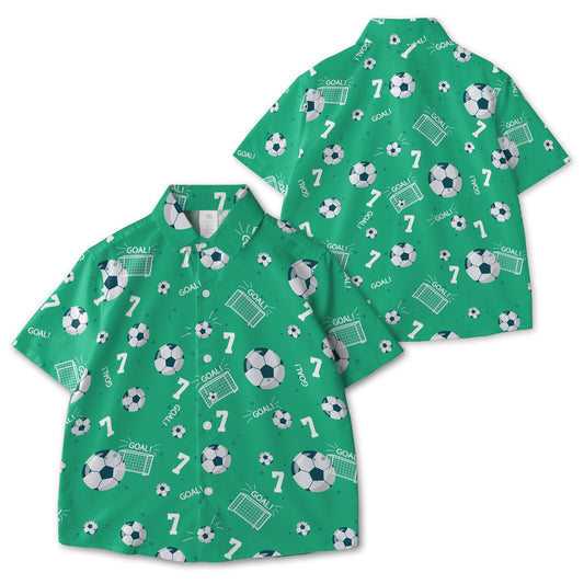 Footballs Seamless AOP Youth Button Down Shirt