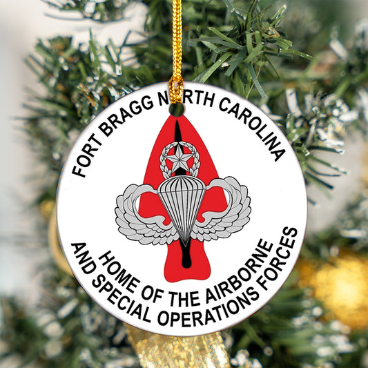 Fort Bragg Home Of The Airborne And Special Operations Forces Ceramic Ornament