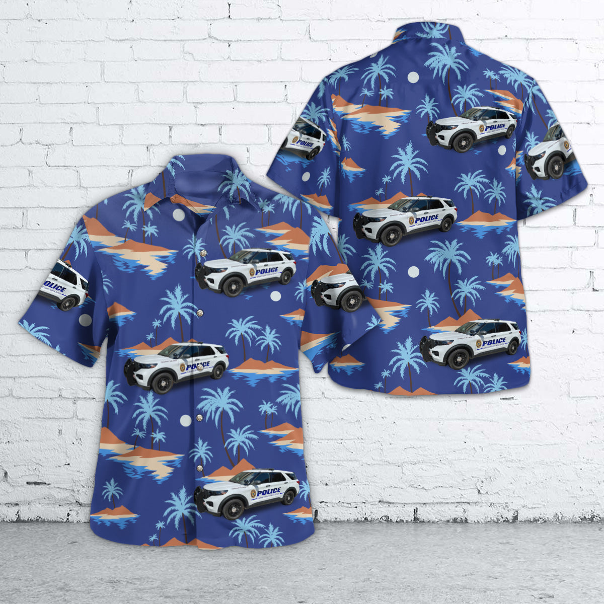 Fort Worth, Texas, Tarrant County Hospital District Police Department Hawaiian Shirt