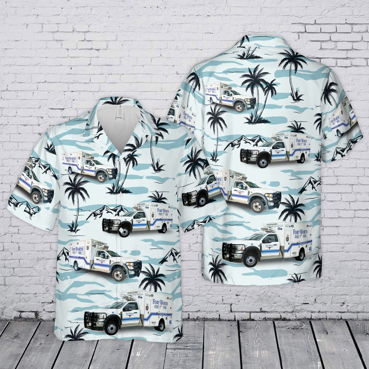 Fort Worth EMS Texas Hawaiian Shirt