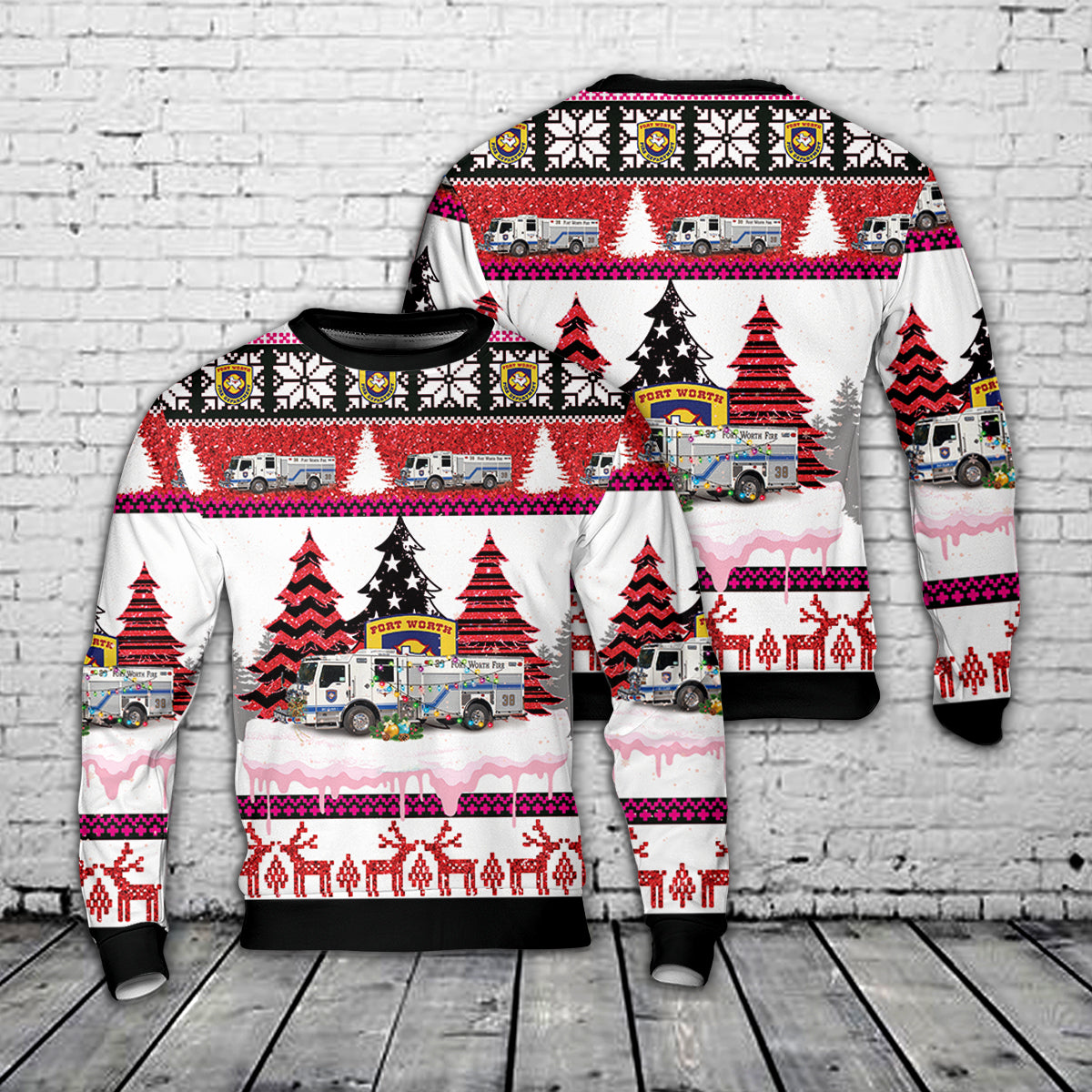 Fort Worth Firefighter Fire Department Christmas Sweater