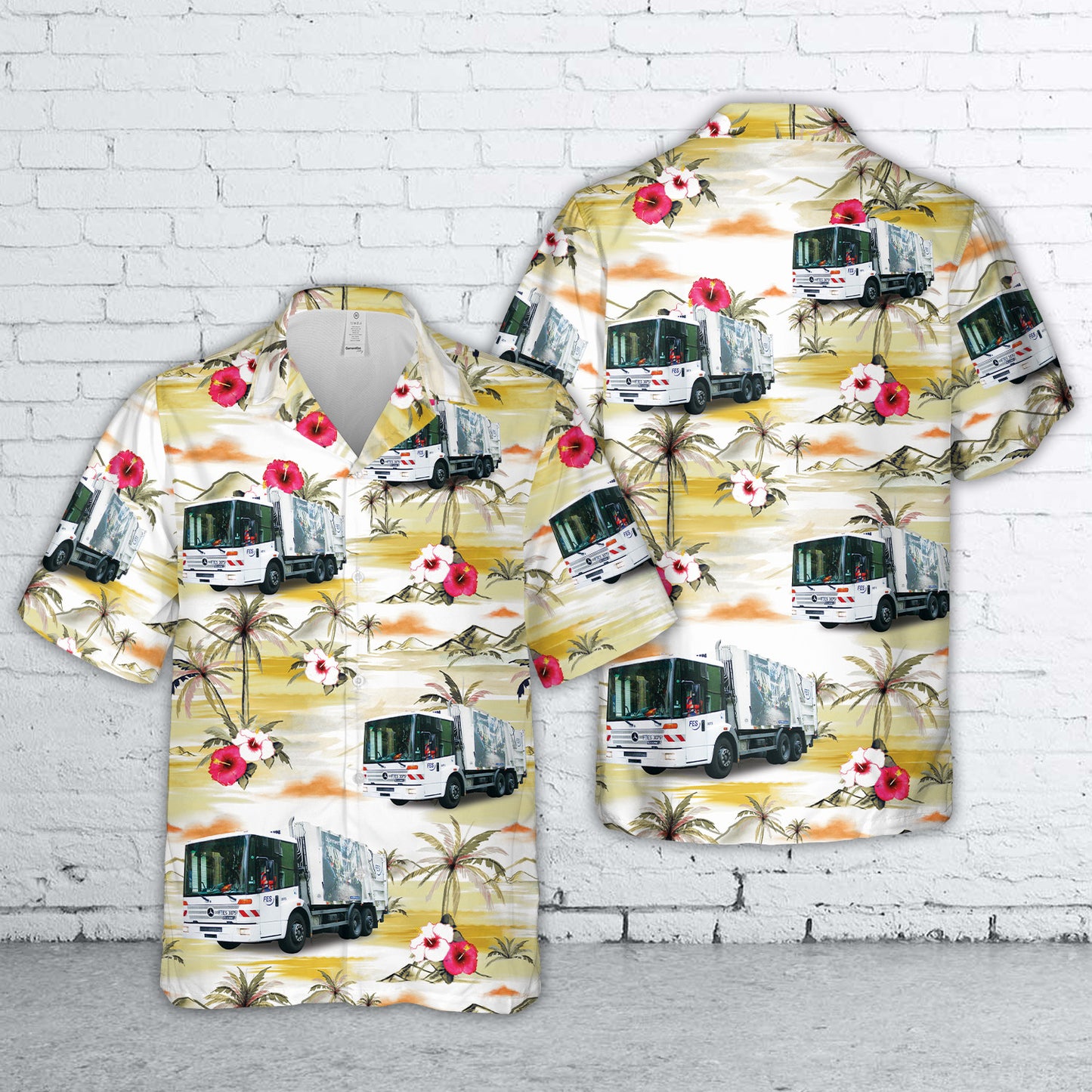 Frankfurt Garbage Truck Hawaiian Shirt