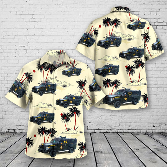 Franklin County, Ohio Sheriff's Office SWAT Team Lenco Bearcat Hawaiian Shirt