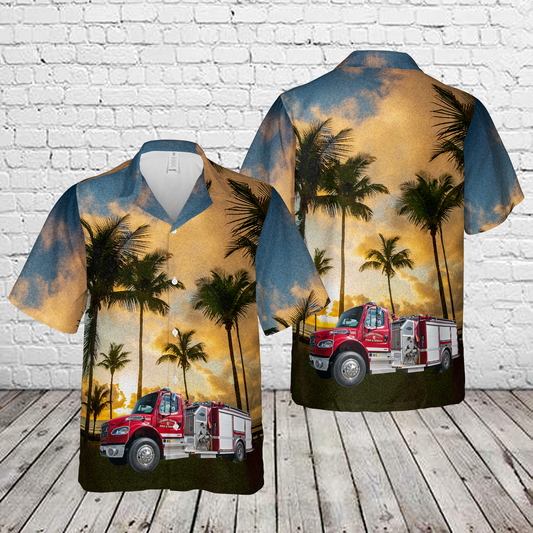 Franklin, North Carolina, Clarks Chapel Fire Department - Engine 1351 Hawaiian Shirt