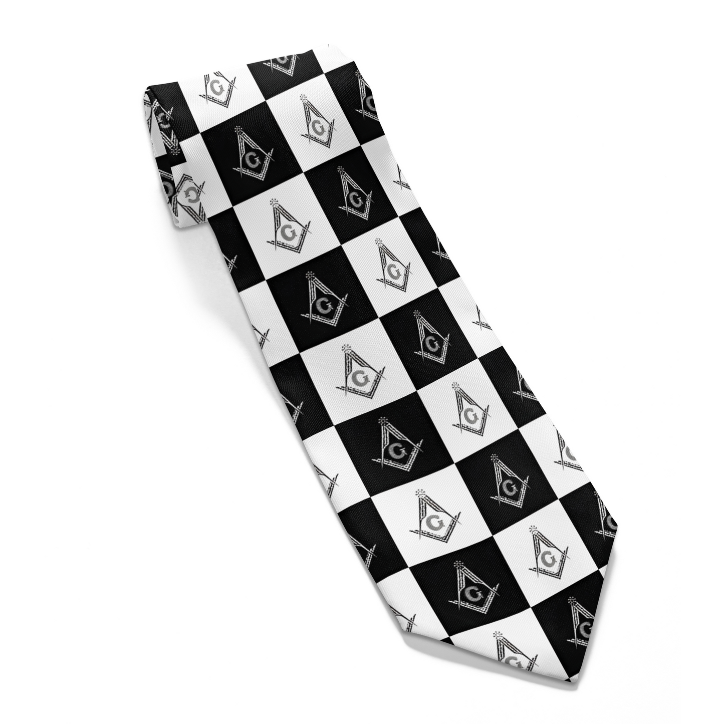 Freemason Checkered AOP Necktie