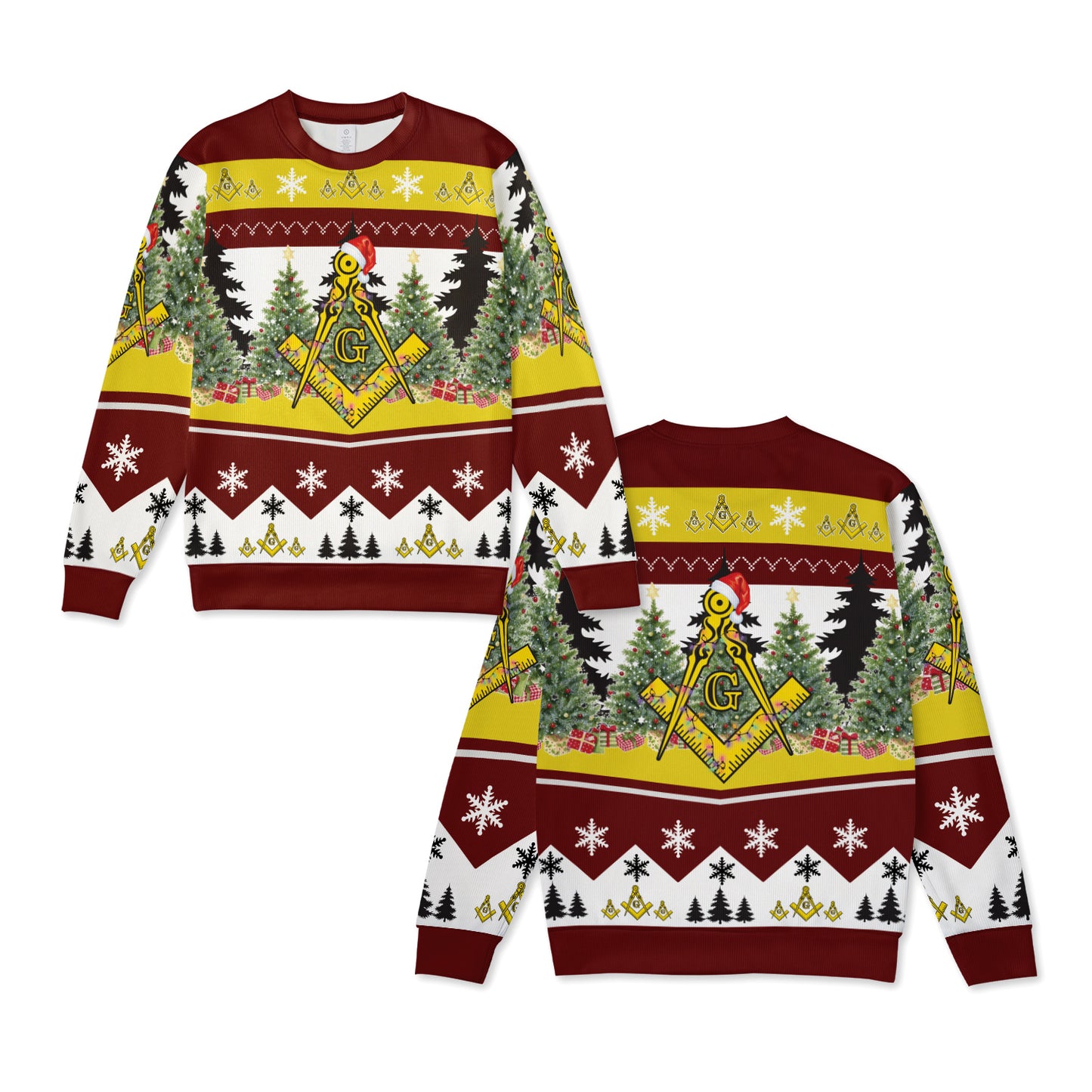 Freemasonry Square and Compass Christmas Knitted Sweater
