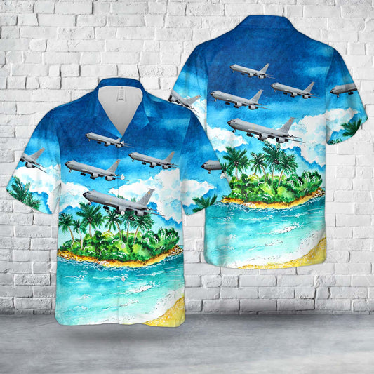 French Air and Space Force Boeing C-135FR Stratotanker (717-165) Hawaiian Shirt