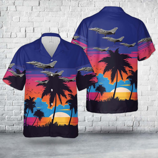 French Air and Space Force Dassault Rafale B Hawaiian Shirt