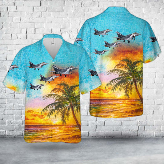 French Air and Space Force Dassault Rafale C Hawaiian Shirt