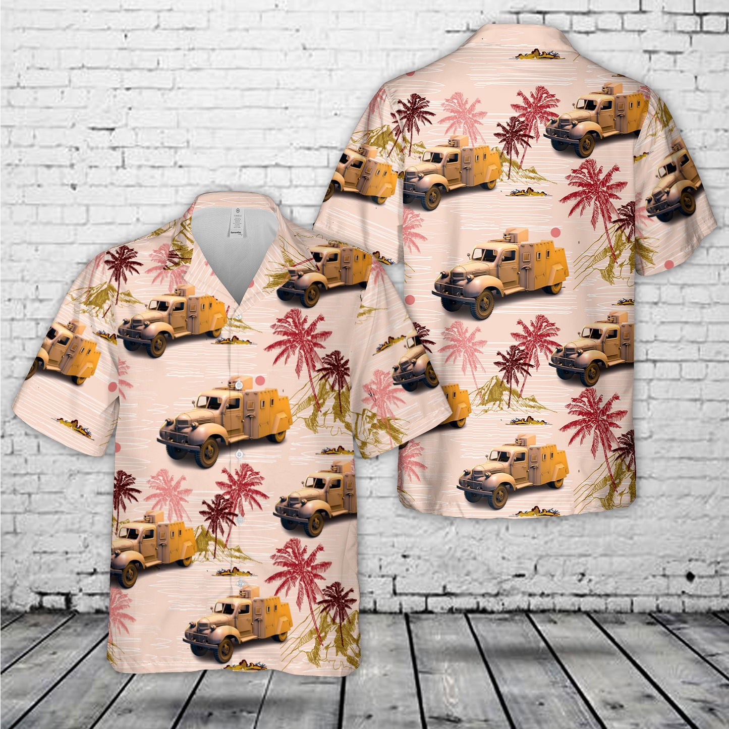 French Armored Truck Dodge Tanaké Hawaiian Shirt