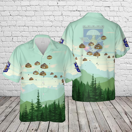 French Army 17th Parachute Engineer Regiment (17e régiment du génie parachutiste) Hawaiian Shirt