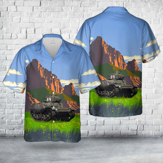 French Army Automitrailleuse de Combat AMC.34 YR Hawaiian Shirt