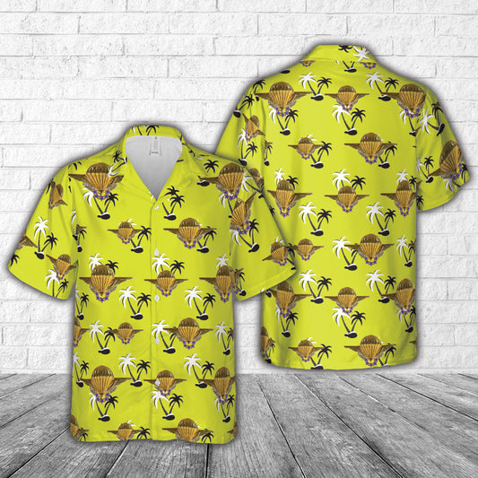 French Army Chuteur Opérationnel Brevet of Commando Parachute Group Hawaiian Shirt