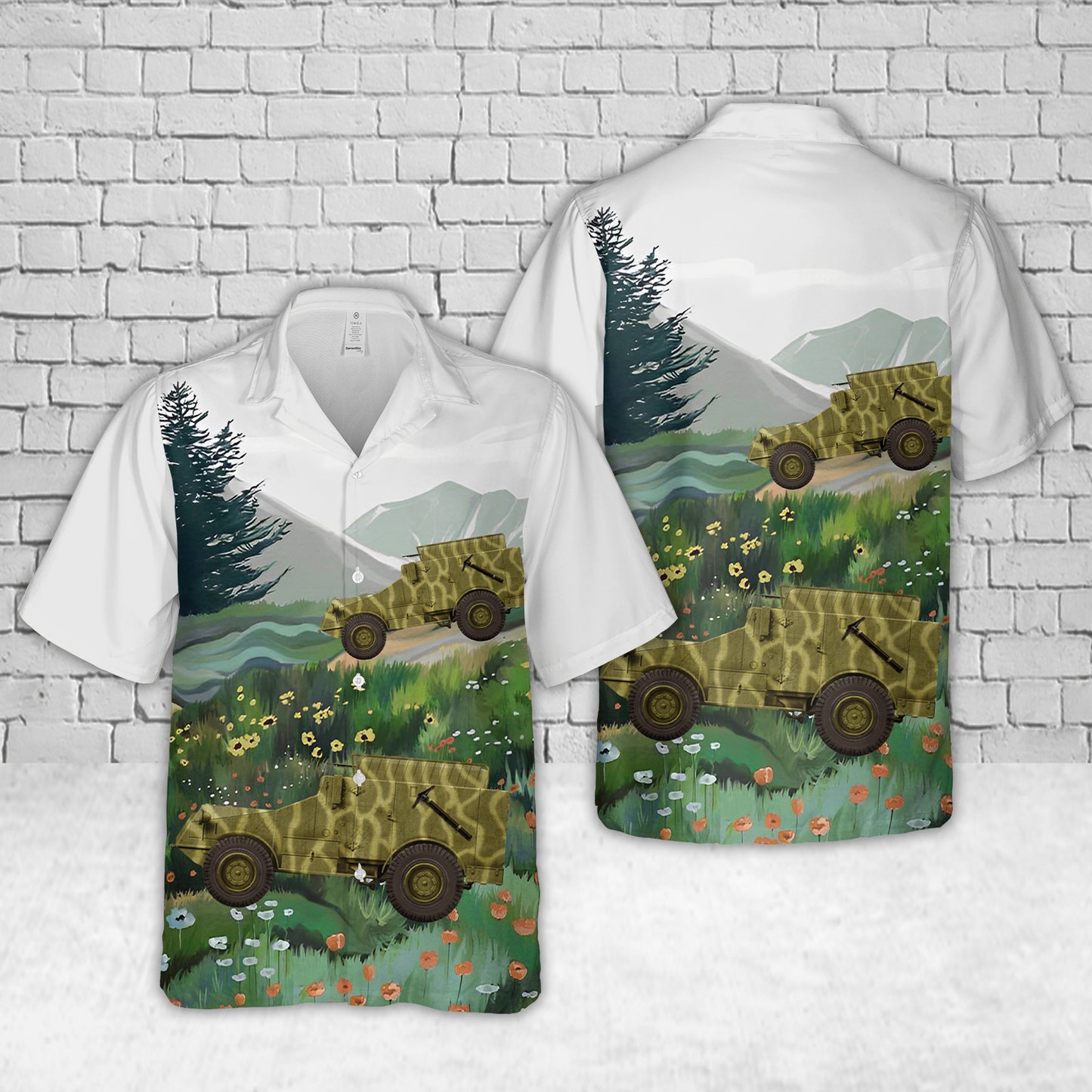French Army Panhard 179 Armored Car Hawaiian Shirt