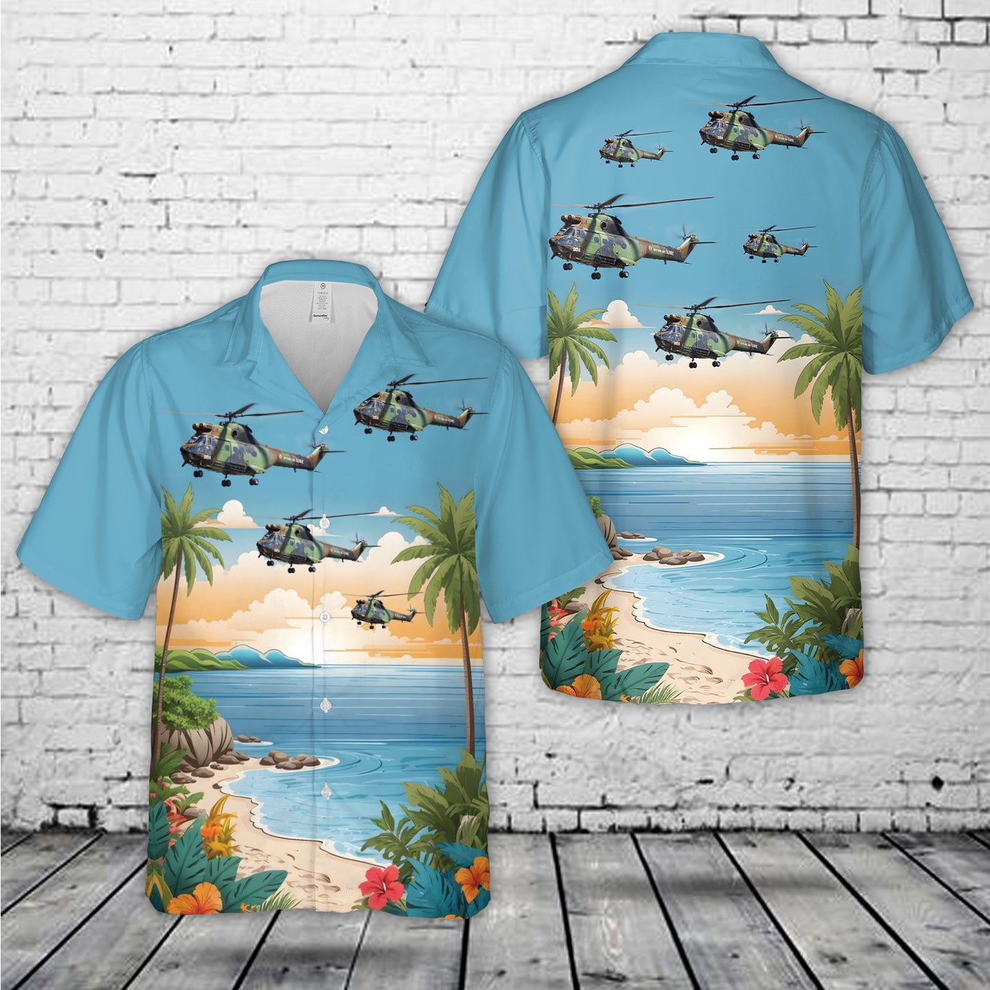 French Army Puma Hawaiian Shirt