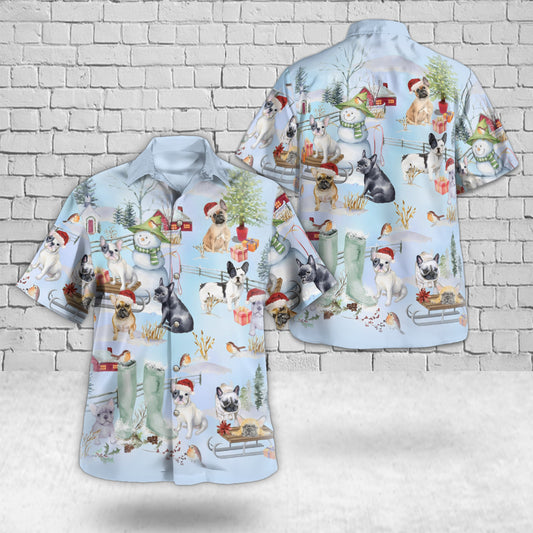 French Bulldog Christmas Hawaiian Shirt