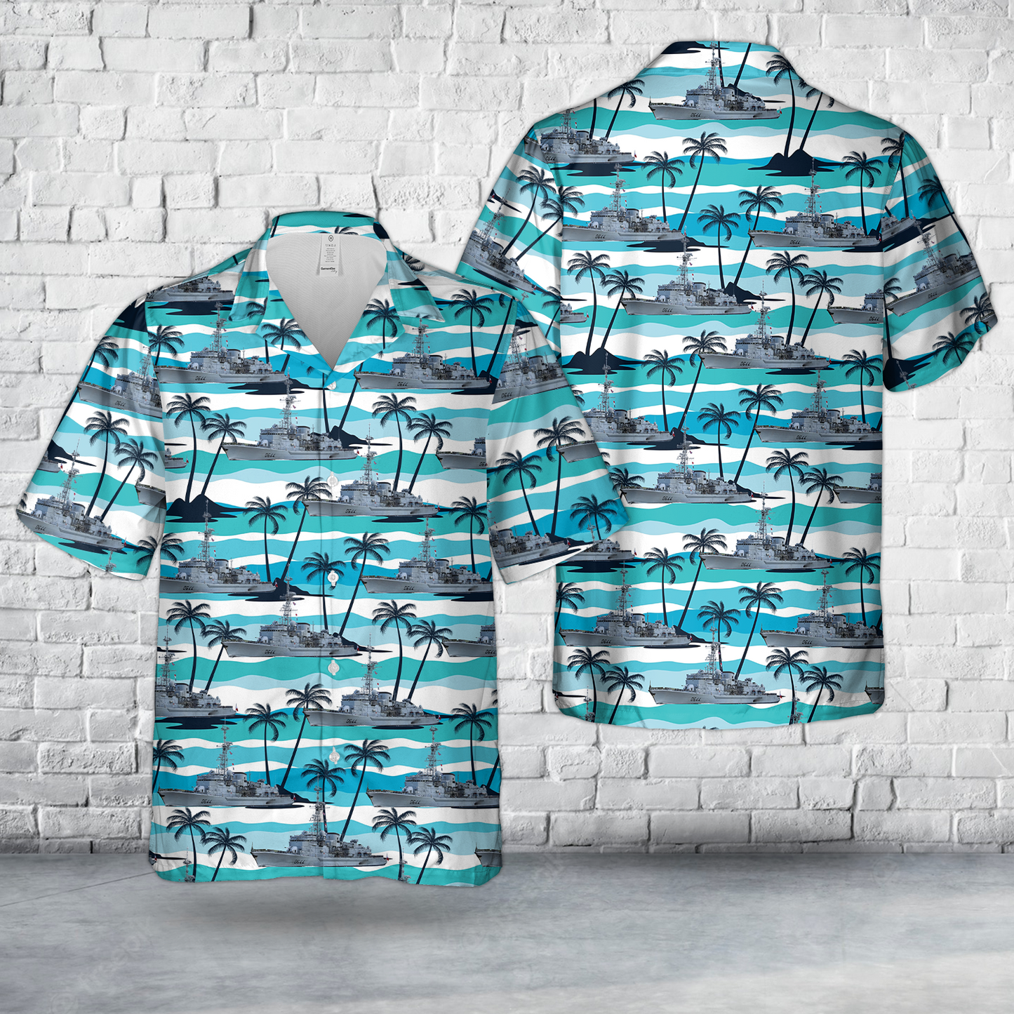 French Navy Primauguet (D644) Georges Leygues-class Frigate Hawaiian Shirt