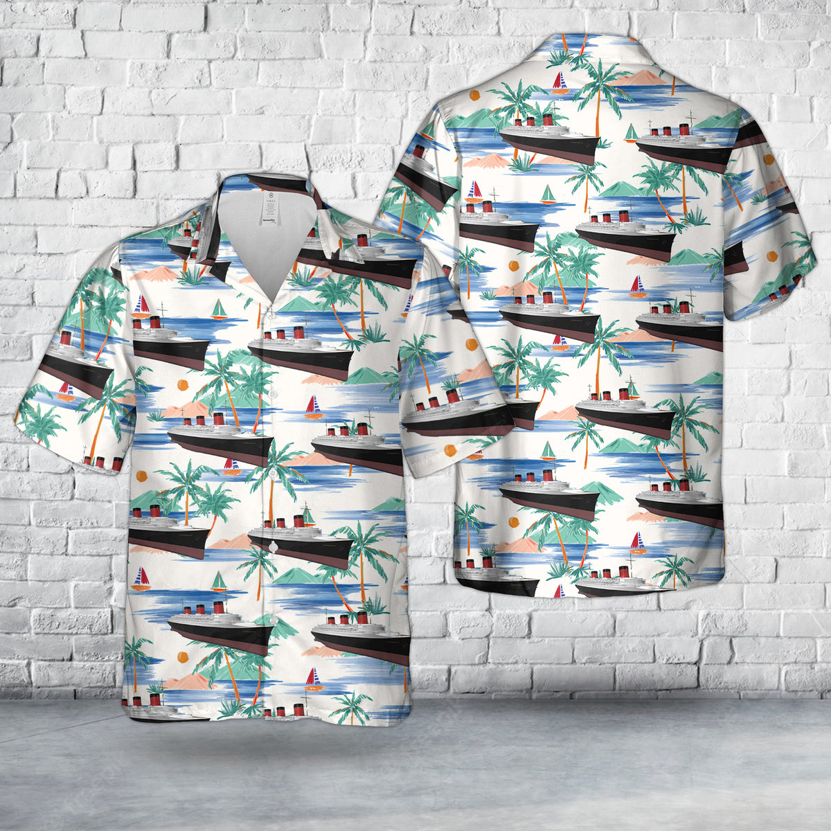 French ocean liner SS Normandie Hawaiian Shirt