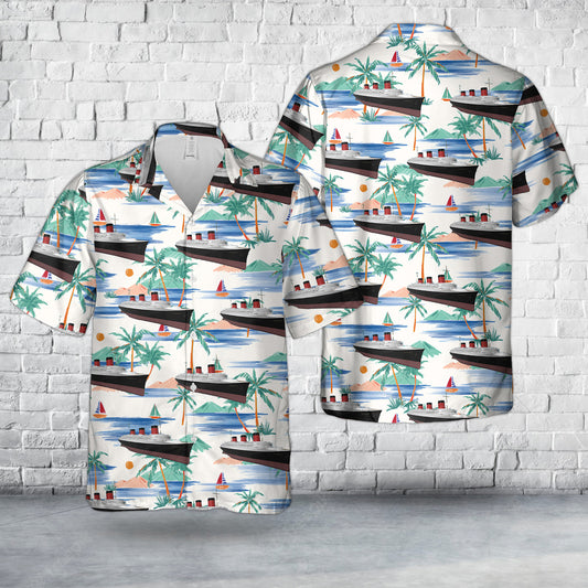French ocean liner SS Normandie Hawaiian Shirt