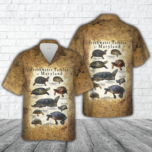 Freshwater Turtles of Maryland Hawaiian Shirt